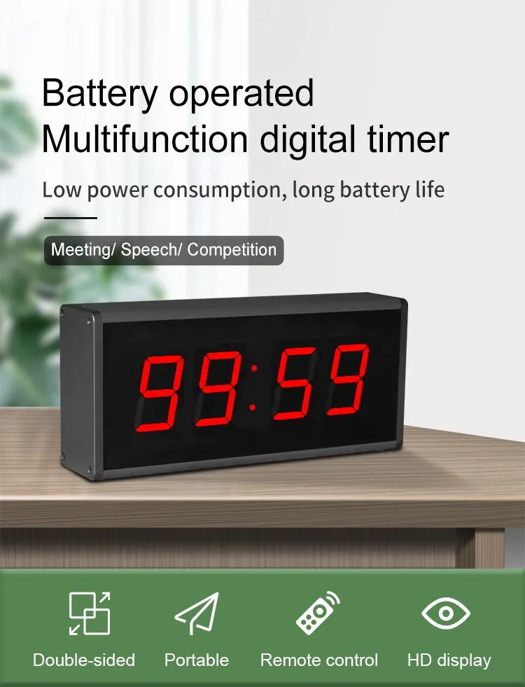 battery clock wall countdown timer