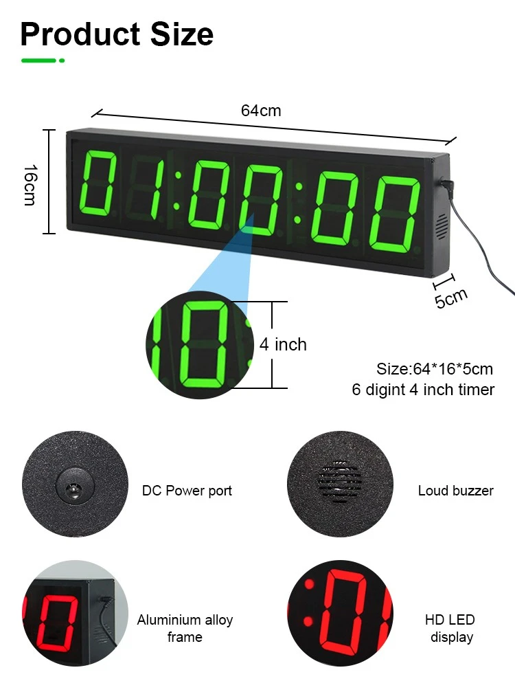 LED green wall clock 3 LED green wall clock 3