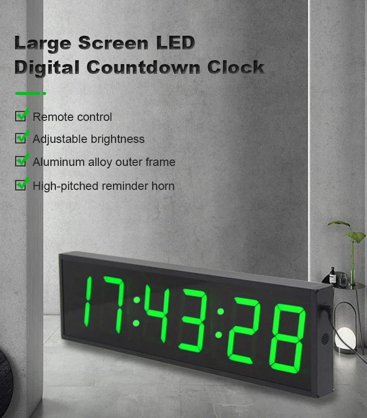 LED green wall clock 1 LED green wall clock 1